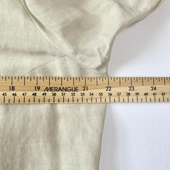 Vintage Linen Anne Carson Creme Button Up Jacket Summer Coastal Grandma - Picture 6 of 9